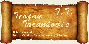 Teofan Taranković vizit kartica